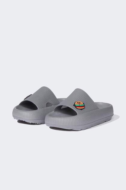 Boy's Appliqued Serrated Sole Velcro Eva Sandals C2774A825Sp