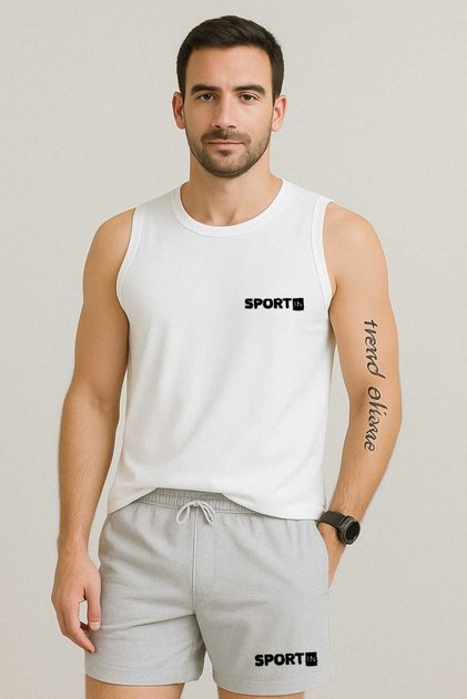 Men's Sports Tank Top and Shorts Set - Fitness and Training Gym Shorts and Tank Top