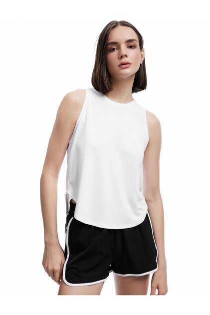 Sleeveless Crew Neck Sports Tank Top
