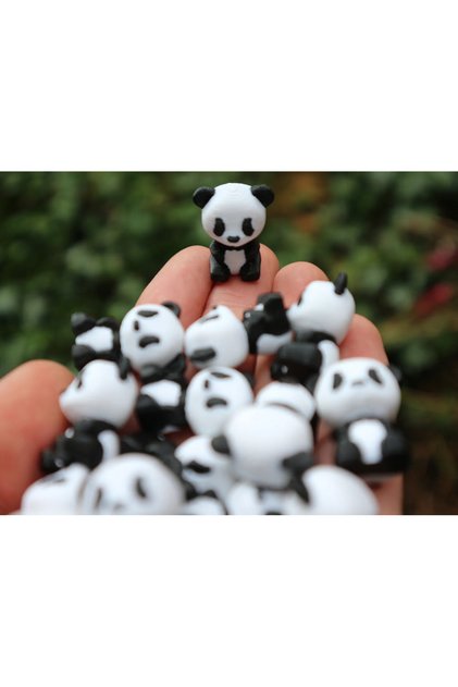 2'li Panda Teraryum Objeleri – Dekoratif Biblo Obje Figür Aksesuar
