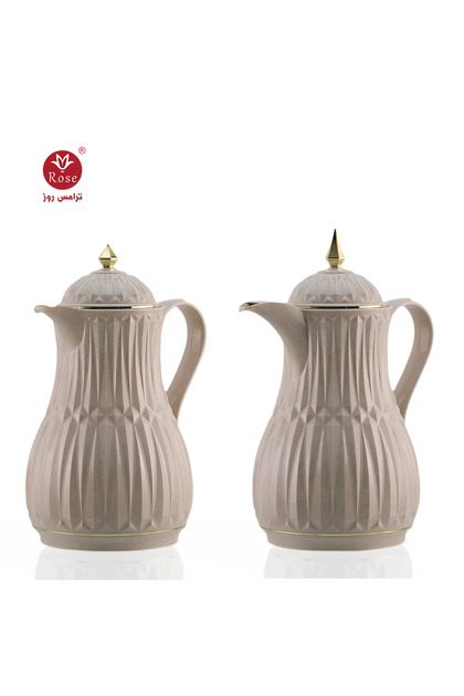 RS-1818 - Tea and coffee thermos set consisting of 2 rose thermoses, 1 liter capacity