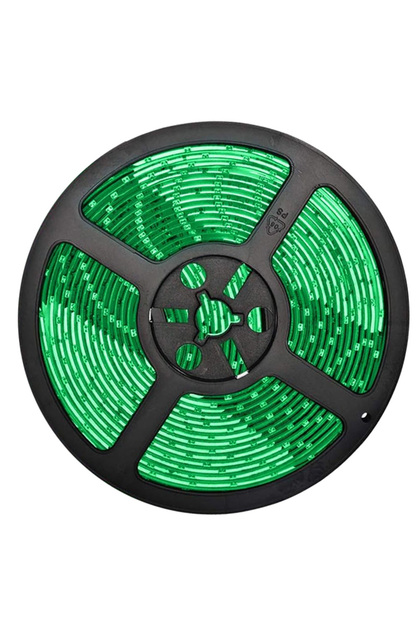 Bandă LED 12V, Lumină Verde, 120 LED/m, IP20, Rolă 5 Metri,