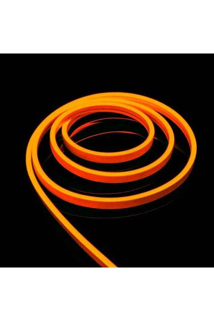 Bandă flexibilă LED neon, set complet, lungime 5m, portocaliu, IP65, ElectroAZ