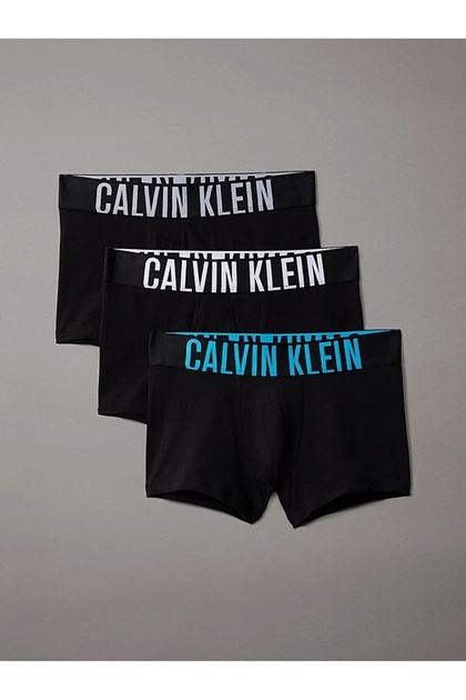 Erkek Logolu Beli Lastikli Yüksek Bel Pamuklu Siyah Boxer