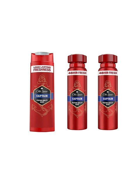 Captain Duş Jeli Şampuan 400 Ml + 2 X 150 Ml Captain Deodorant (erkek Bakım Seti)