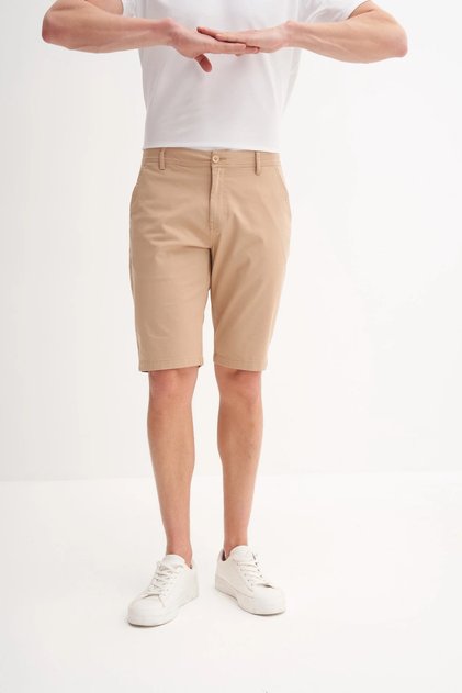 Regular Fit Gabardine Bermuda Shorts 6001