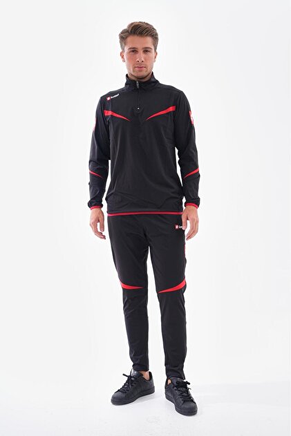 Lotto N8162 suit team ant pl black/red eşofman takımı - Fiyatı