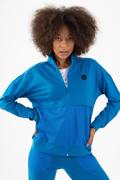 Comfort Women's Mock Neck Cobalt Tracktop