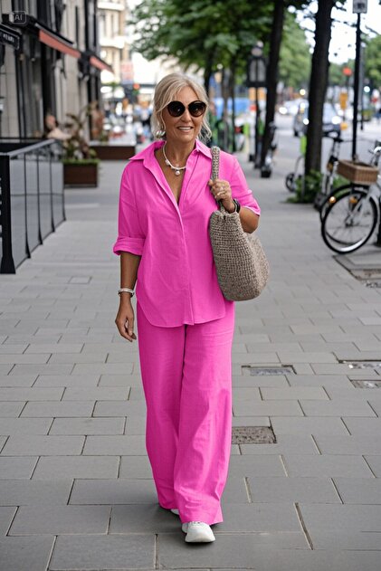 Barbora Keten Günlük Fuşya İkili Takım Alt Üst Fiyatı, Yorumları