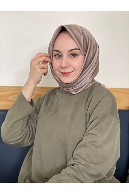 Açık Vizon Siyane Scarf Kristal Eşarp