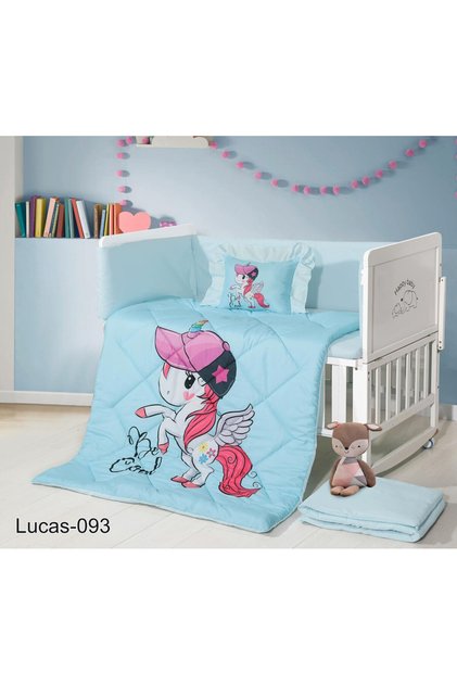 Lucas-093 Horse Barriers 5-Piece Children's Quilt