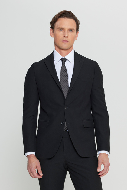 Altınyıldız ACE030252249 Siyah Erkek Slim Fit Takım Elbise
