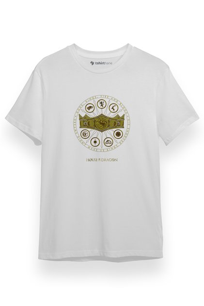 House Of The Dragon Seven Kingdom Crown White Short sleeve Men's T-shirt