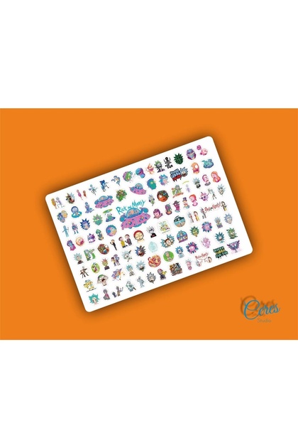 Rick And Morty Rick&morty Sticker Etiket 1 Sayfa 98 Adet Etiket