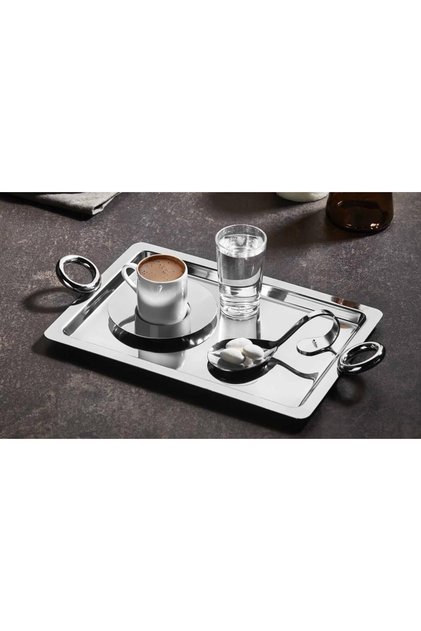 TR-4556 Luxury Silver Kulp Sunum Tepsi