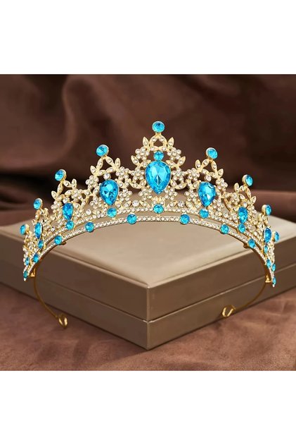 Princess Stone Crown Birthday Party Wedding Henna Crown K4