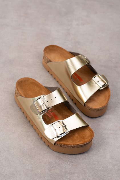 Tokyo Leather Cork Sole Orthopedic High Eva Women's Slippers
