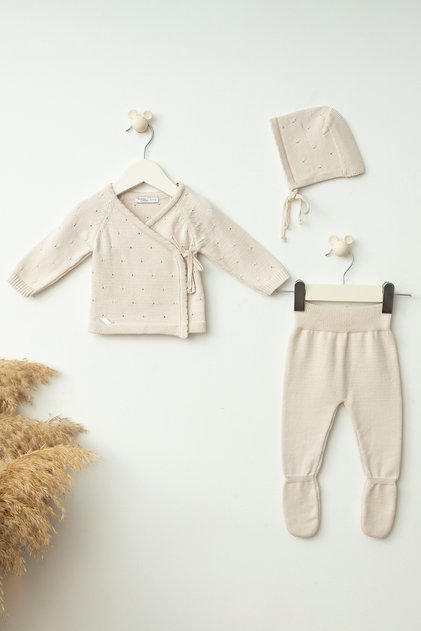 Openwork Cotton Newborn Jumpsuit