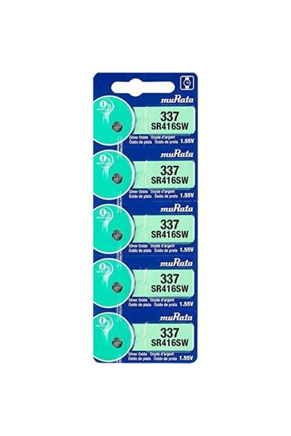SR416SW / 337 Silver Oxide 1.55V (muRata) Japan Batteries - 5 Pieces