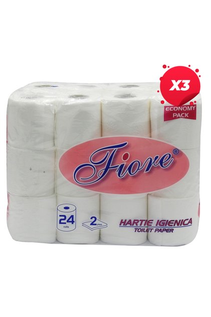 X3-FIORE HARTIE IGIENICA 24ROLE 2STRATURI