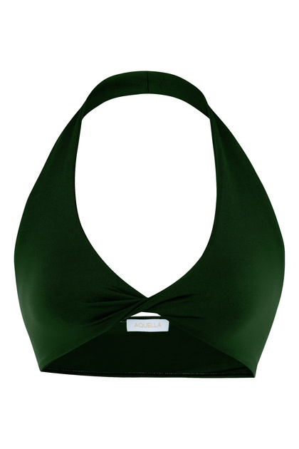 Dönmeli Haki Crop Top
