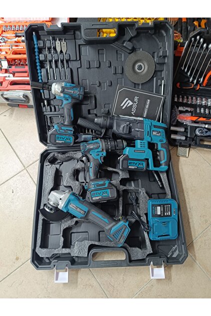 BANCO BN-5 Şarjlı dörtlü set matkap tork Hilti taş motoru - Fiyatı