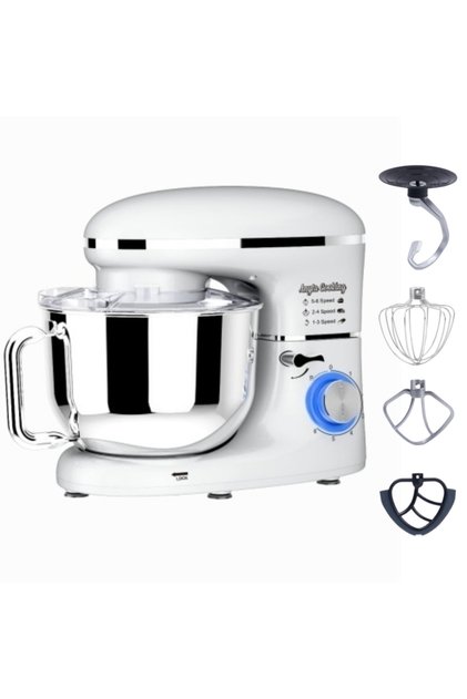 Μίξερ Κουζινομηχανής με Μπολ 6,2 L - 1500w - Λευκό -