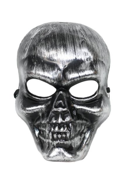 Kuru Kafa Maske Hallowen Cadılar Bayramı Kuru Kafa Maske Siyah Gümüş