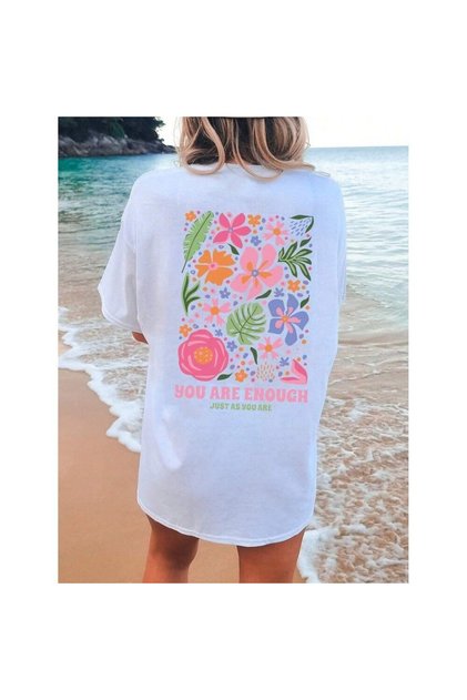 Oversize Cut Short Sleeve Printed T-Shirt