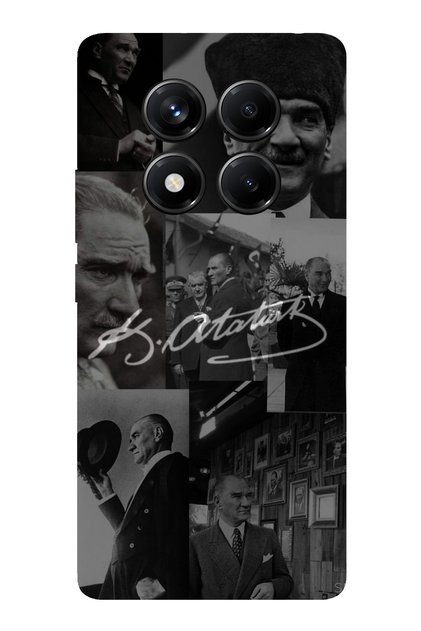 Redmi Note 14 Pro 5g Compatible Kemal Ataturk Signature Transparent Silicone Case