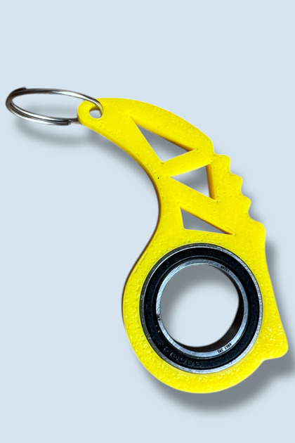 Keyrambit Yellow Rotating Keychain with Ball Bearing – 1 Piece