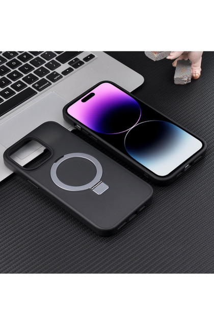 Apple iPhone 14 Pro Max Case Magsafe Compatible Shock Absorbing Matte Luxury Cover with Stand Tb-03