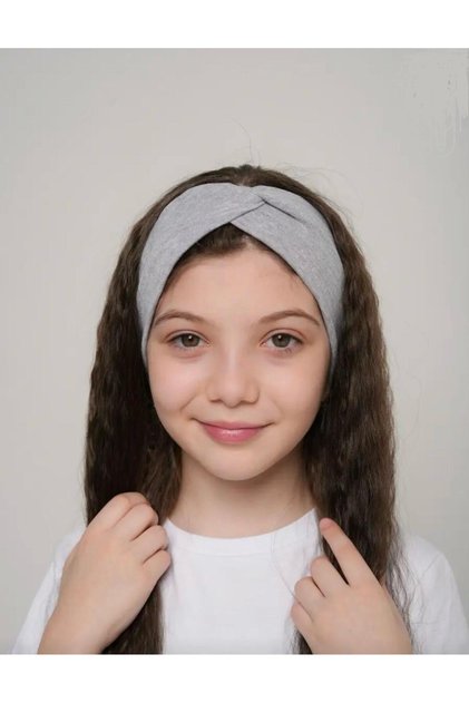 Çift Taraflı Kullanıma Uygun Örme Kaşkorse Çocuk Bandana Saç Aksesuarı