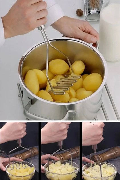 Stainless Steel Potato Masher - Puree Maker 24 cm