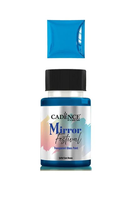 MF06 Mavi Cam Boyası Şeffaf 50ML - Cadence Mirror Festival