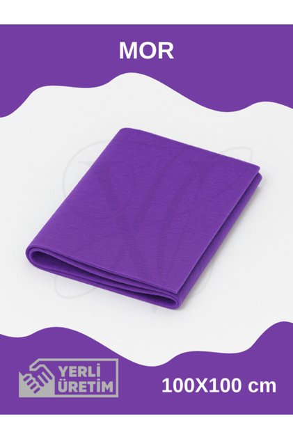 Gift and Handicraft Meter Felt 160 Gr 100X100 cm Colored Felt Fabric Purple 1 Meter