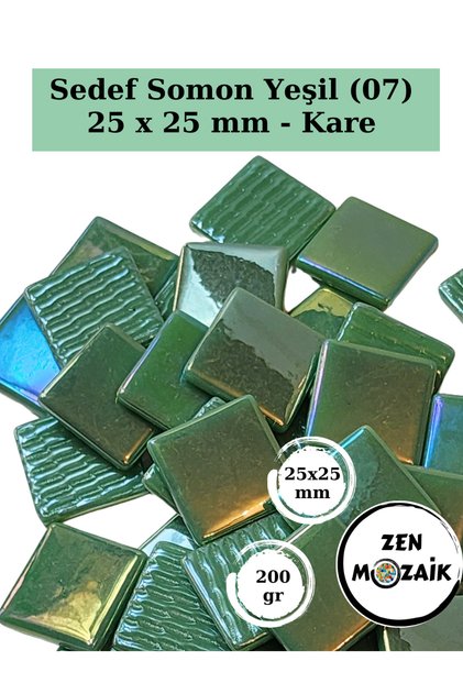 Sanatsal Mozaik Çalışmalarınız için 25 x25 mm - Kare Cam Mozaik Taşı