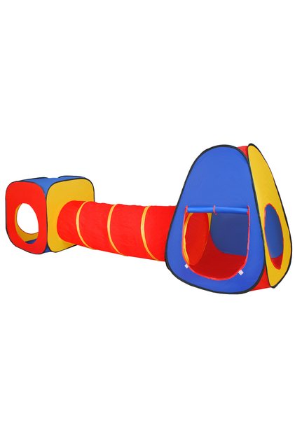 Cort de joacă pentru copii, tip tunel, 3 în 1, multicolor