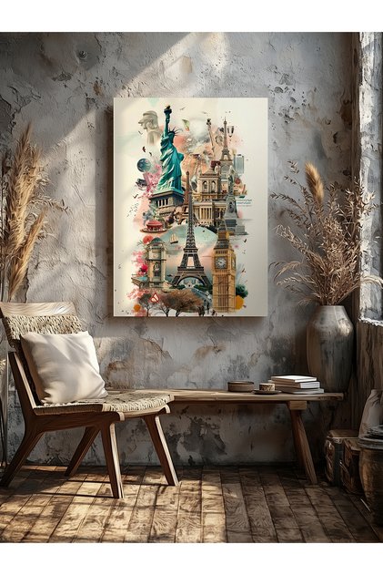 Decorative Country Icons Home Office Kitchen Living Room Wall Decoration Canvas Painting
