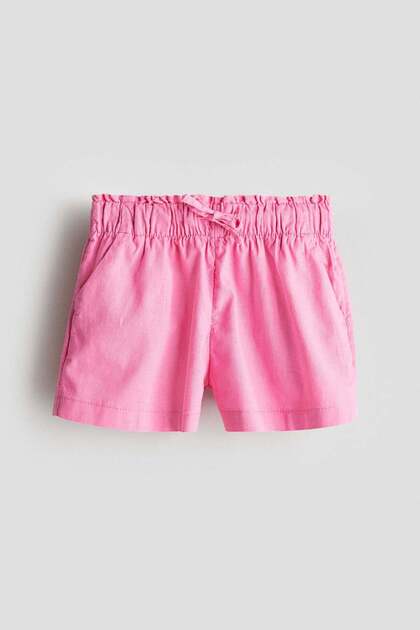 Linen-blend shorts