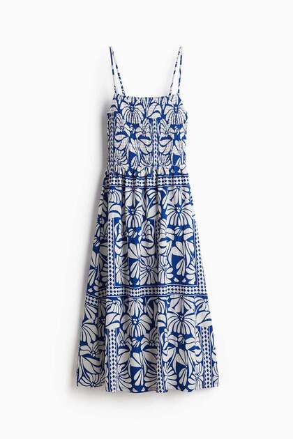 Smocked strappy dress
