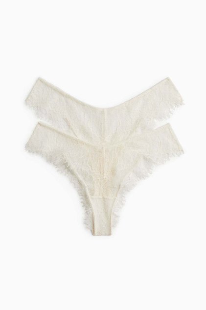 2-pack lace Brazilian briefs