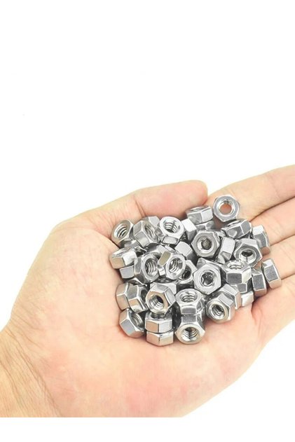 50PCs 50 Pieces 1/4"-20 Stainless Hex Nut, Stainless Steel (304) 18-8 Nuts
