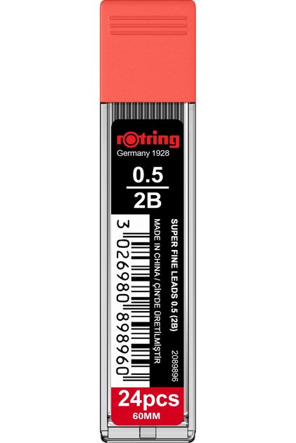 Mine de grafit 0.5 2B - Set de 24 Rotring