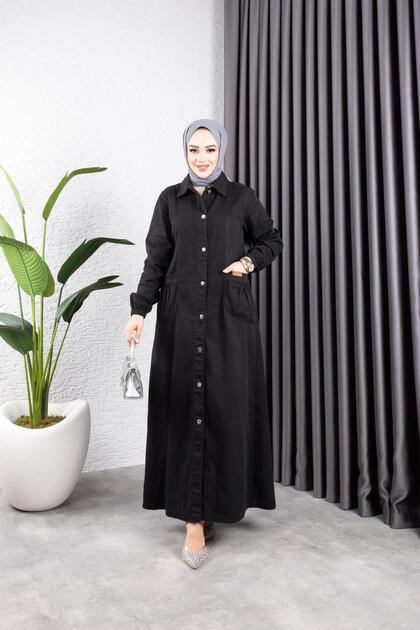 茶カゴ HARMAN BUTİK KADIN DÜĞMELİ TORBA CEPLİ GABARDİN KAP - Fiyatı