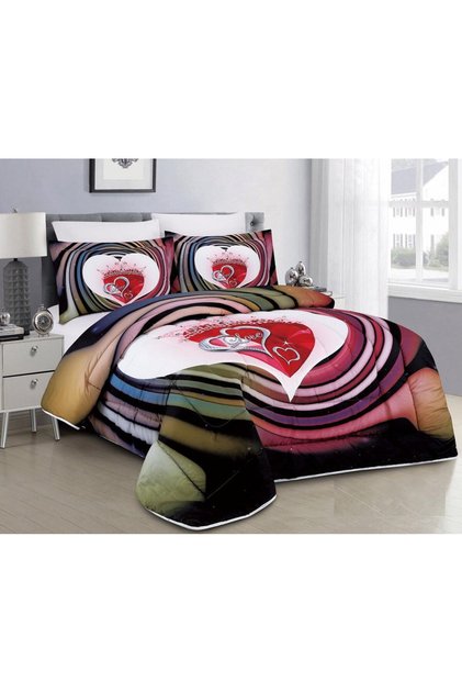 Horse Comforter Set, Soft and Durable Fabric, Modern and Distinctive Pattern, Single Size, 4 Pieces, Classic Miriam-14