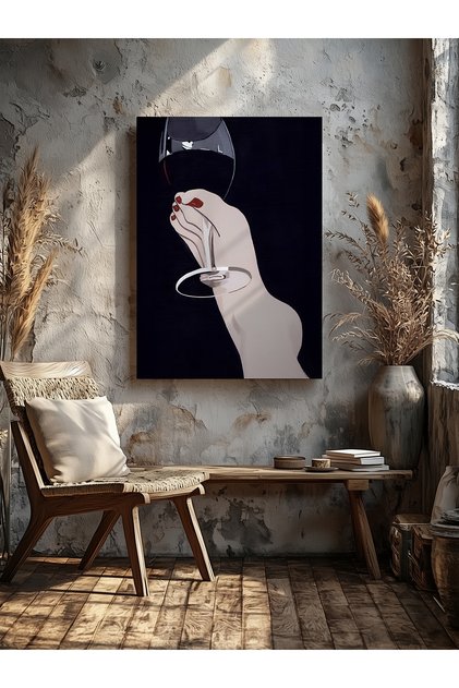 Decorative Foot and Goblet Home Office Kitchen Lounge Wall Decoration Canvas Painting