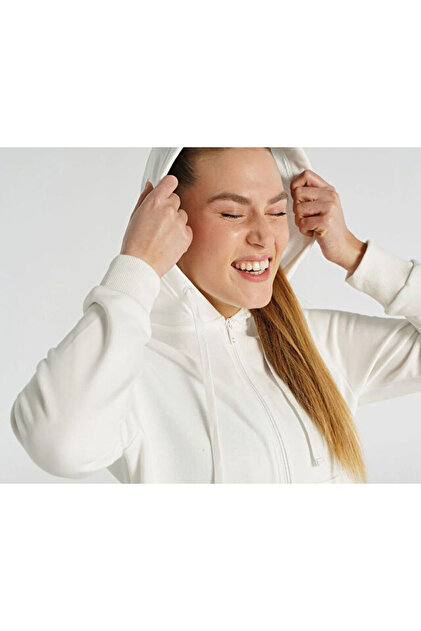 hummel Dora Zip Hoodie Kadın Günlük Ceket 922165-9003 Beyaz