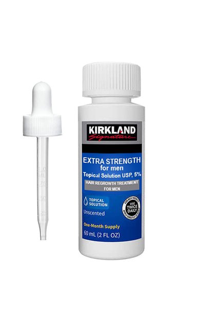 Solutie, Kirkland, pentru Stimularea Cresterii Parului si a Barbii, Pipeta Inclusa, 1x 60ml