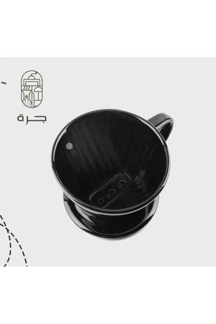 قمع تقطير قهوة سيراميك شبيه كاليتا - اللون الابيض 0.1 من جرة